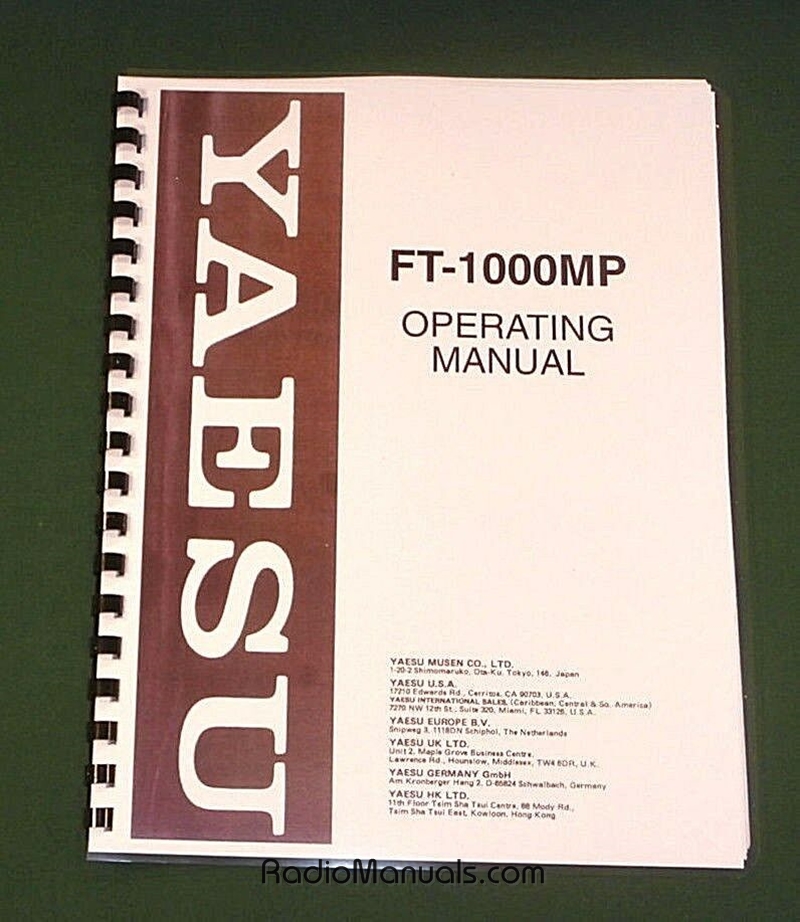 Yaesu FT-1000MP Instruction manual